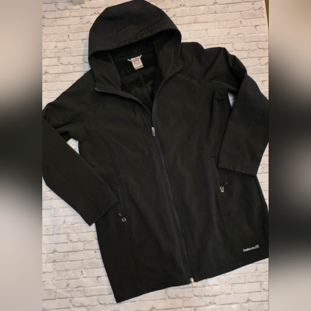 Avalanche Women's Black Hooded Zip-Up Jacket Xl